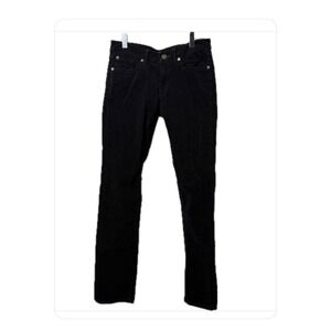 Seven 7 For All Mankind Jeans Women's Black Corduroy Skinny Tapered Jeans Sz 14